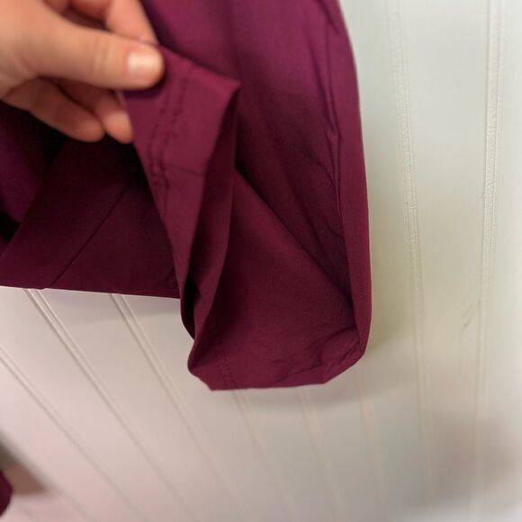 Women's Burgundy Cargo Pants - Picture 4 of 13